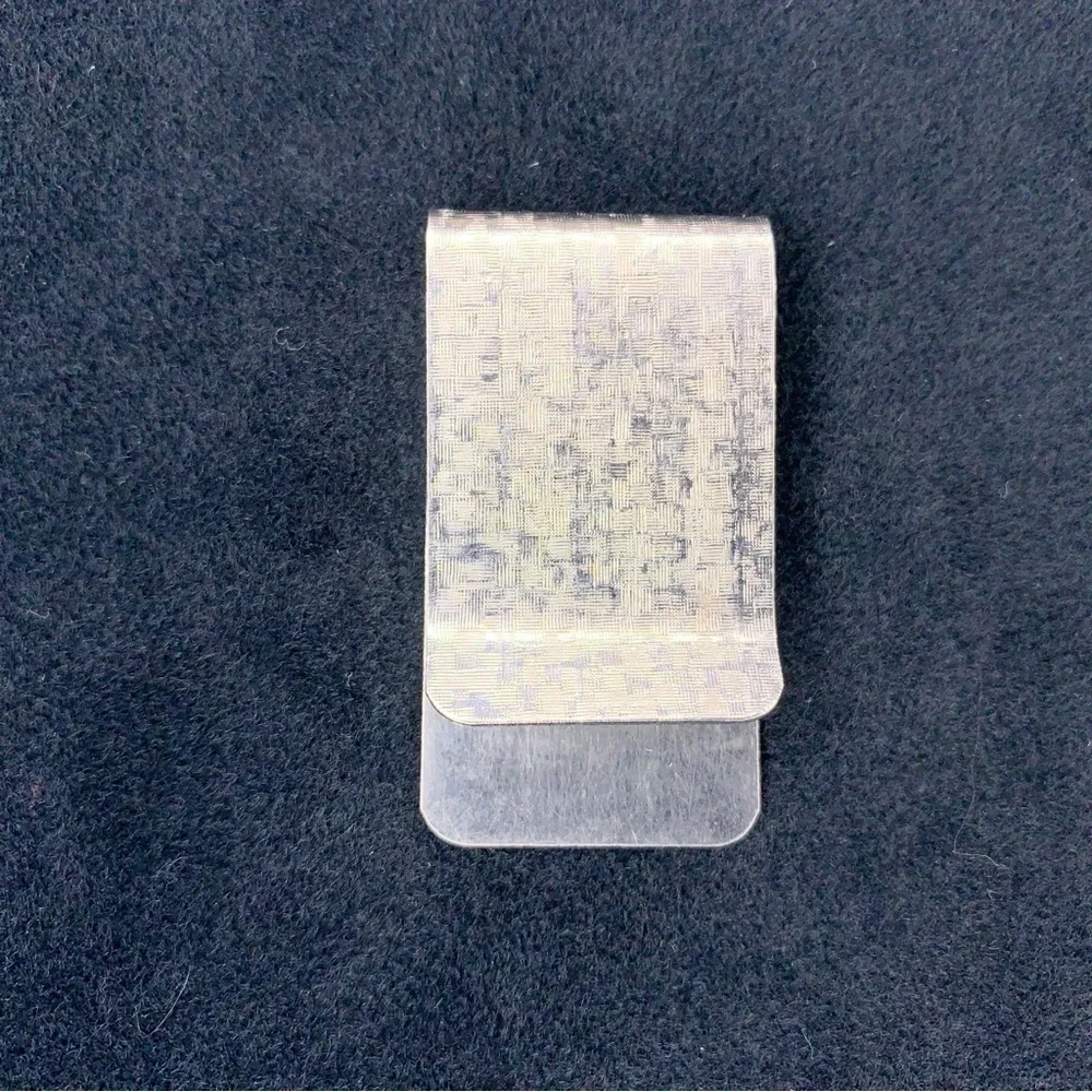 Vintage Textured Silver Money Clip Classic Gift Collectible